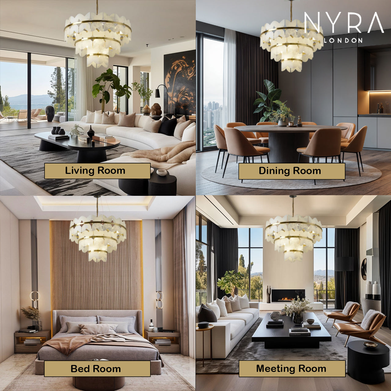 Zyra Alabaster Chandelier Light