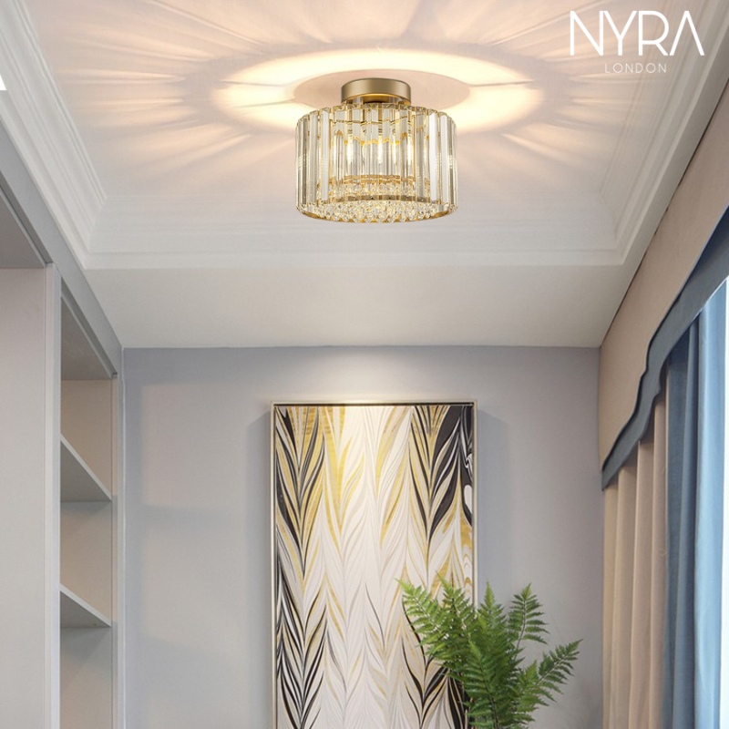 Novara Crystal Brass Chandelier
