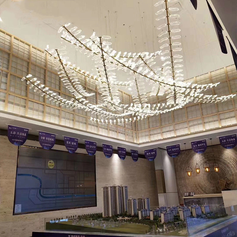 Etherea Acrylic Cube Streamer Chandelier