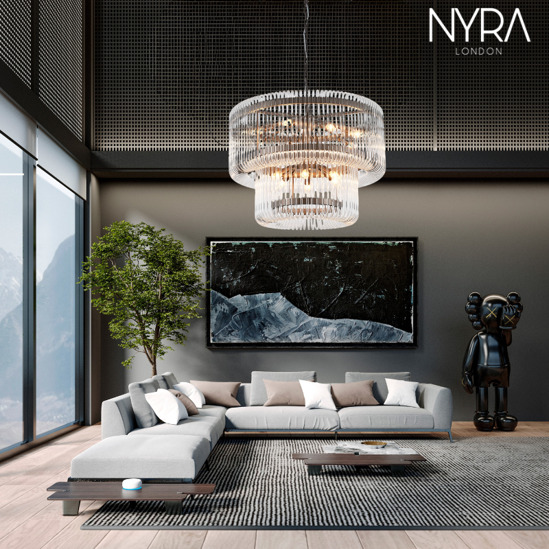 Exquisha 2-Tiered Crystal Chandelier