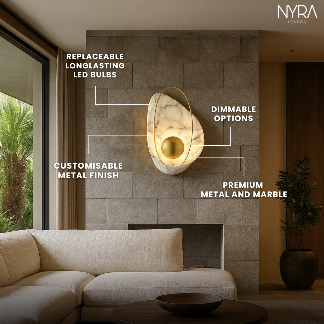 Luxury Imitation Marble Wall Lamp
