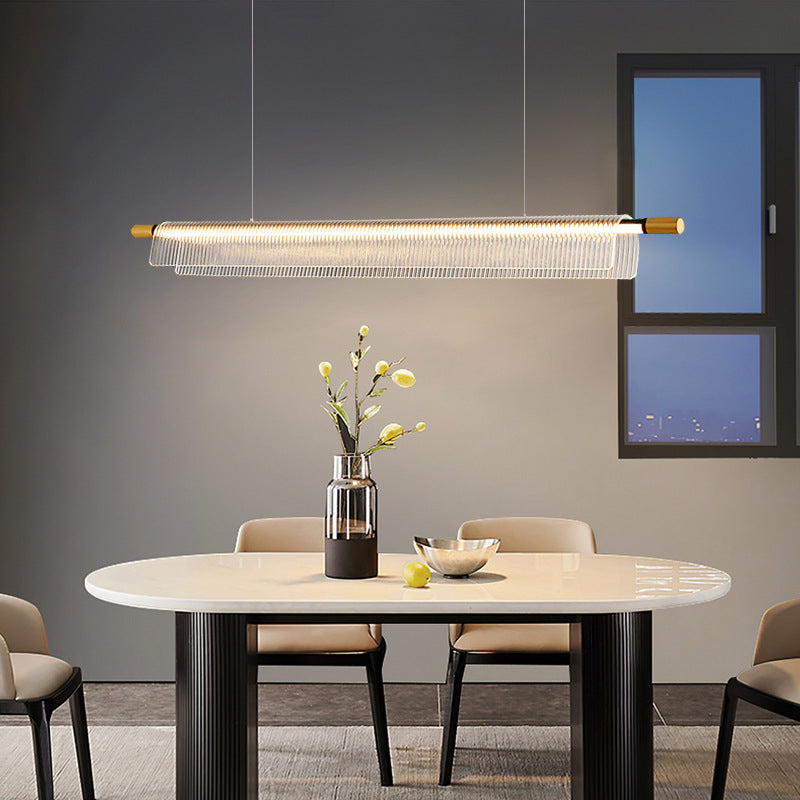 Flareo Acrylic Linear Iron Strip Pendant