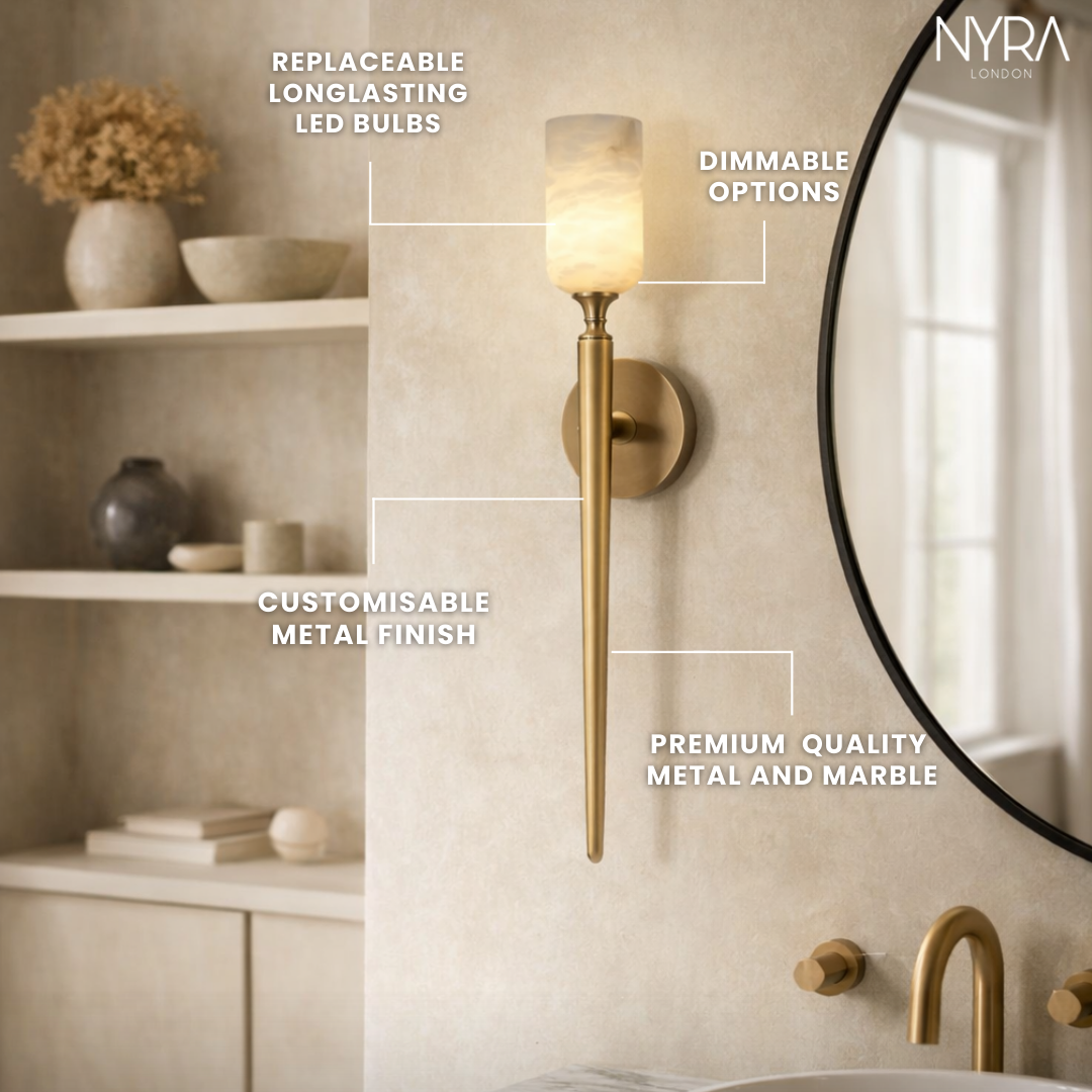 Meridian Alabaster Wall Light