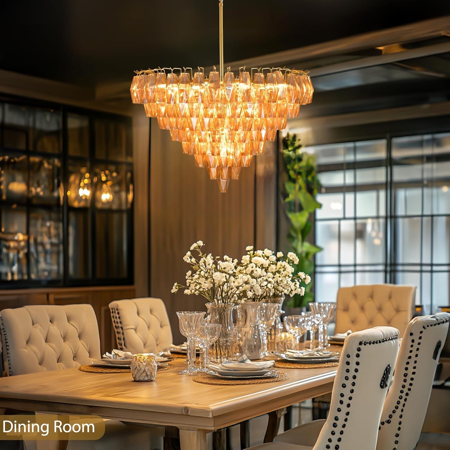 Madelyn Glass Round Chandelier
