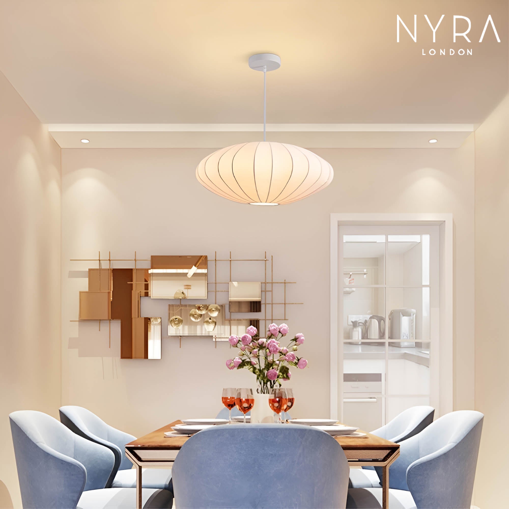Zen Glow Silk Ceiling Light