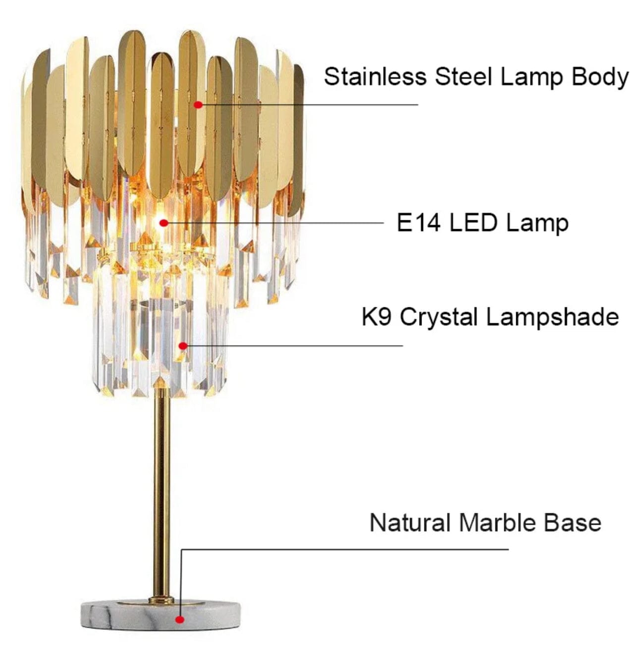Ivy Crystal Floor & Table Lamp