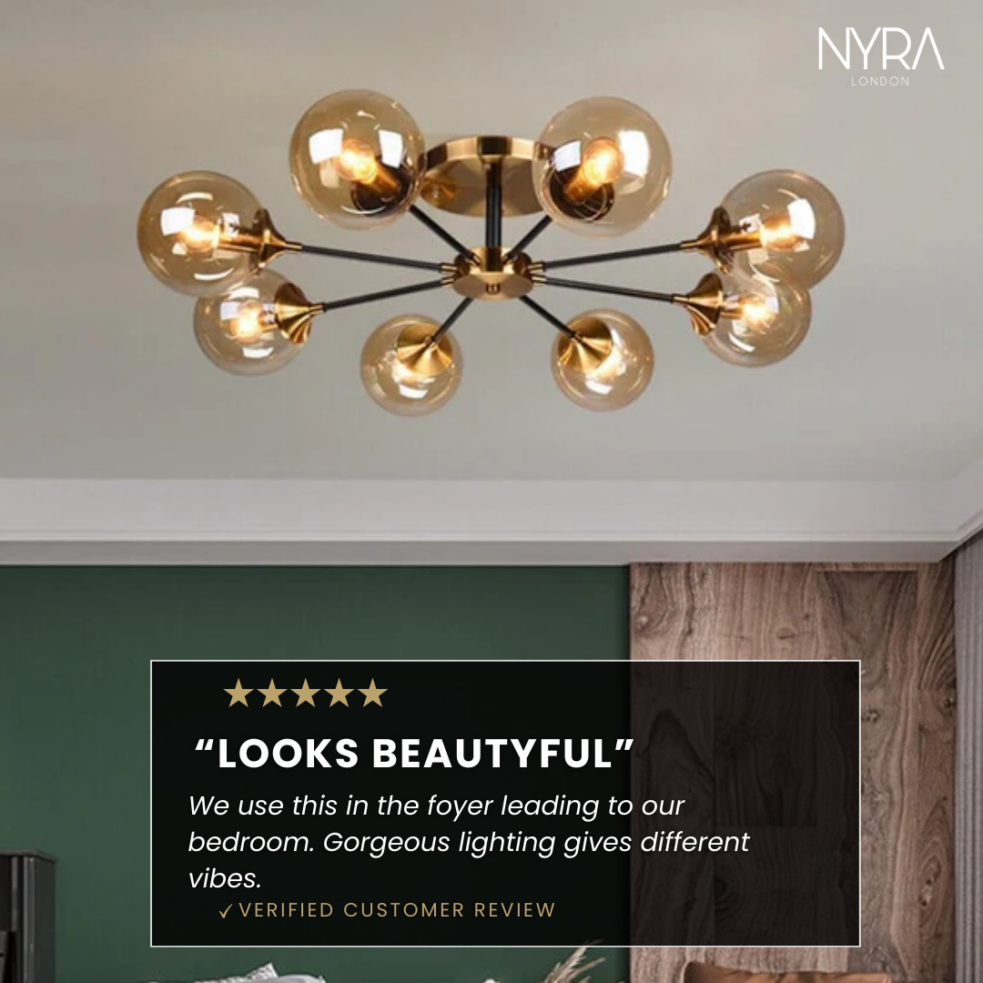 Jade Glass Ball Chandelier
