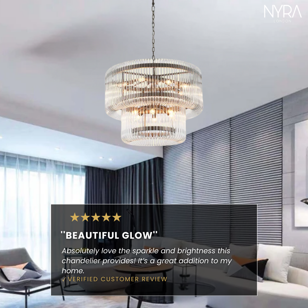 Exquisha 2-Tiered Crystal Chandelier