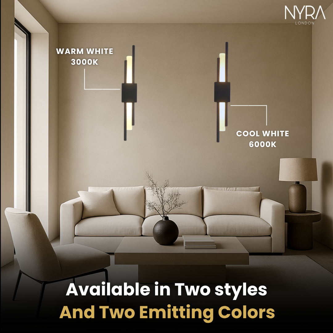 Black Lara Dual Lamp