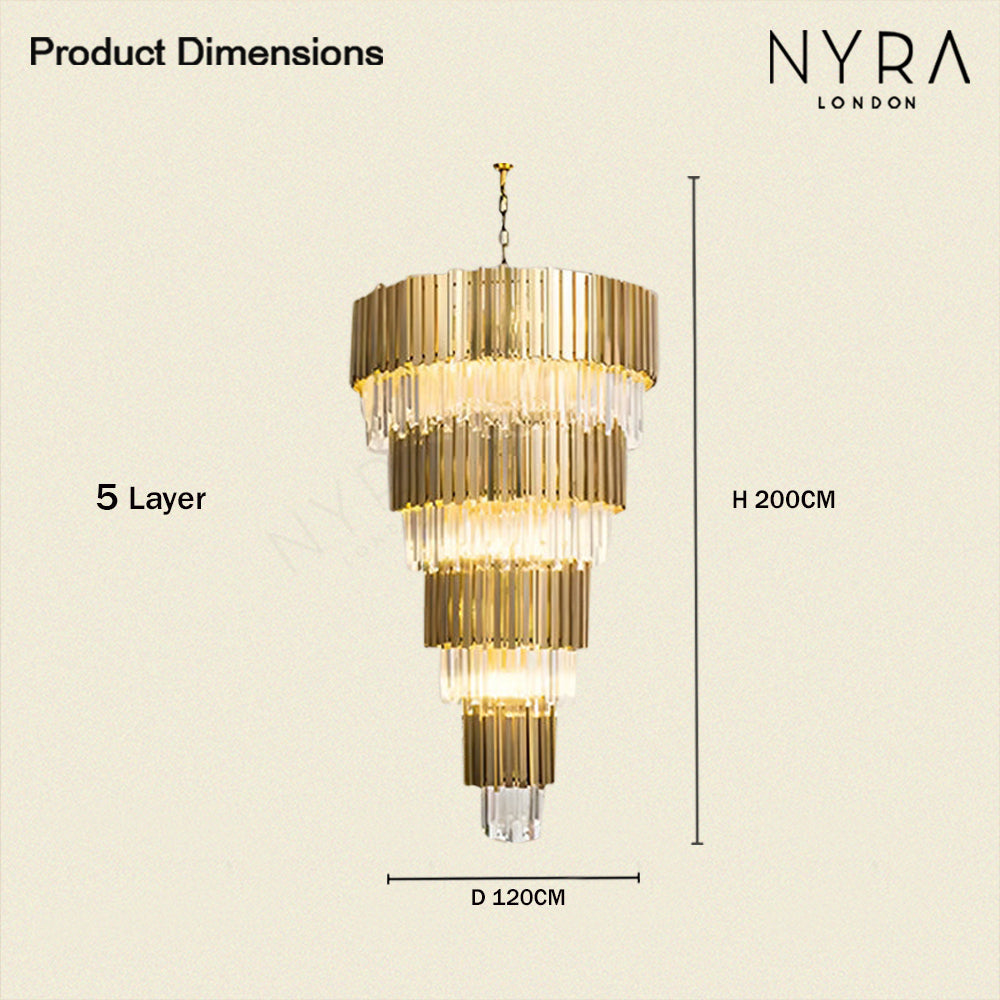 Golden Pisa Chandelier