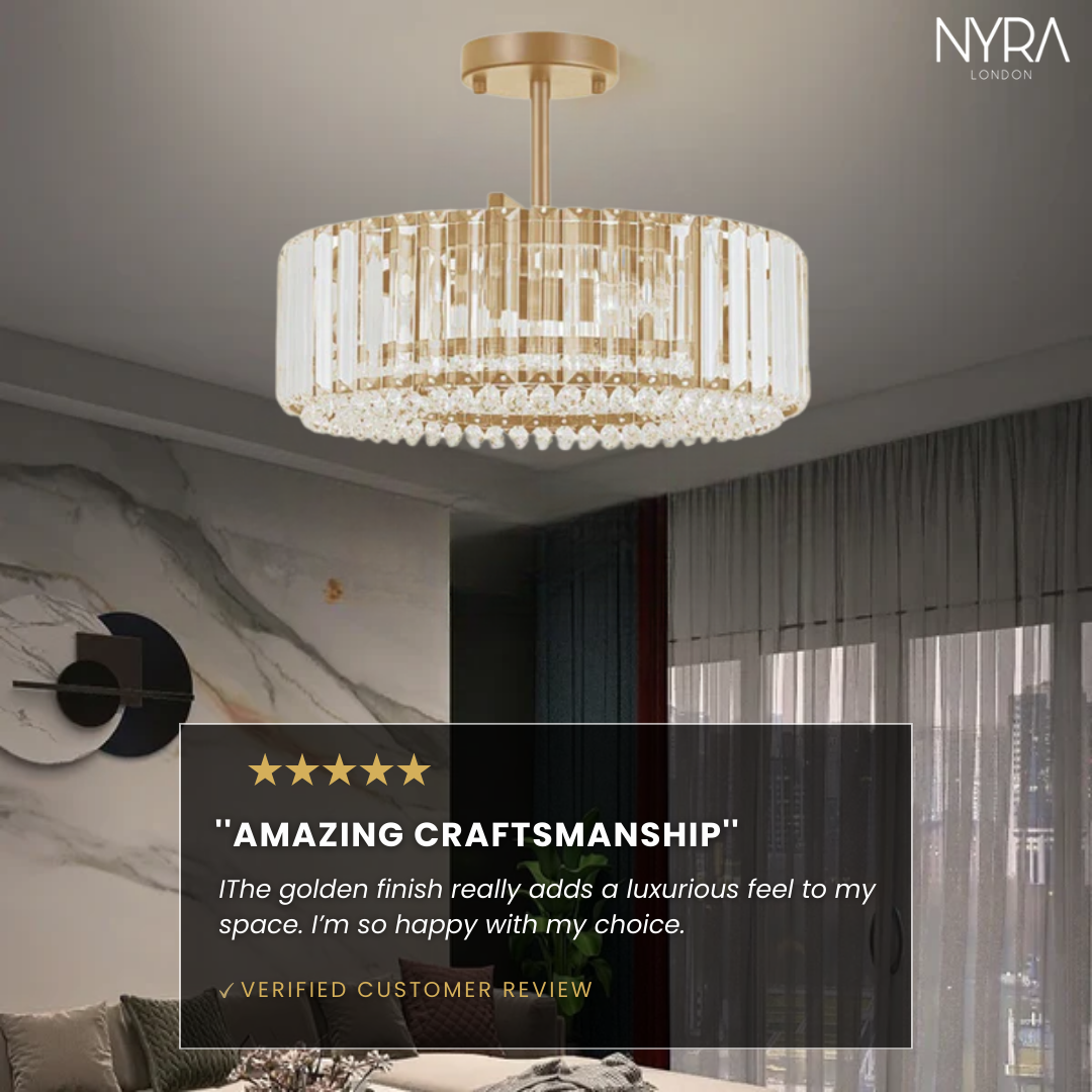 Glimmer Crystal Drum Chandelier