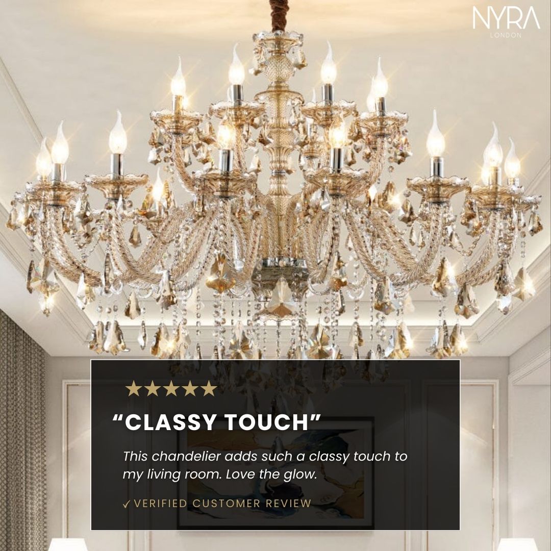 NYRA Italian K9 Candlestick Chandelier