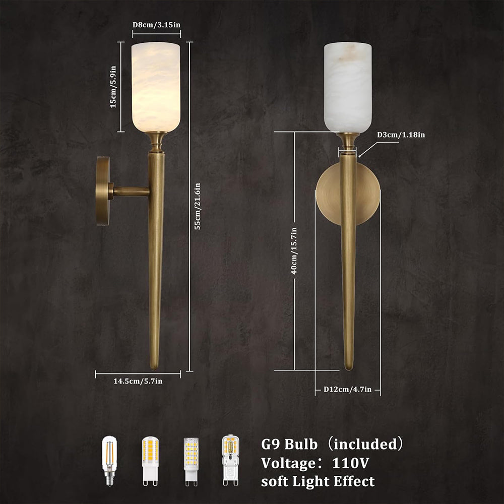 Meridian Alabaster Wall Light
