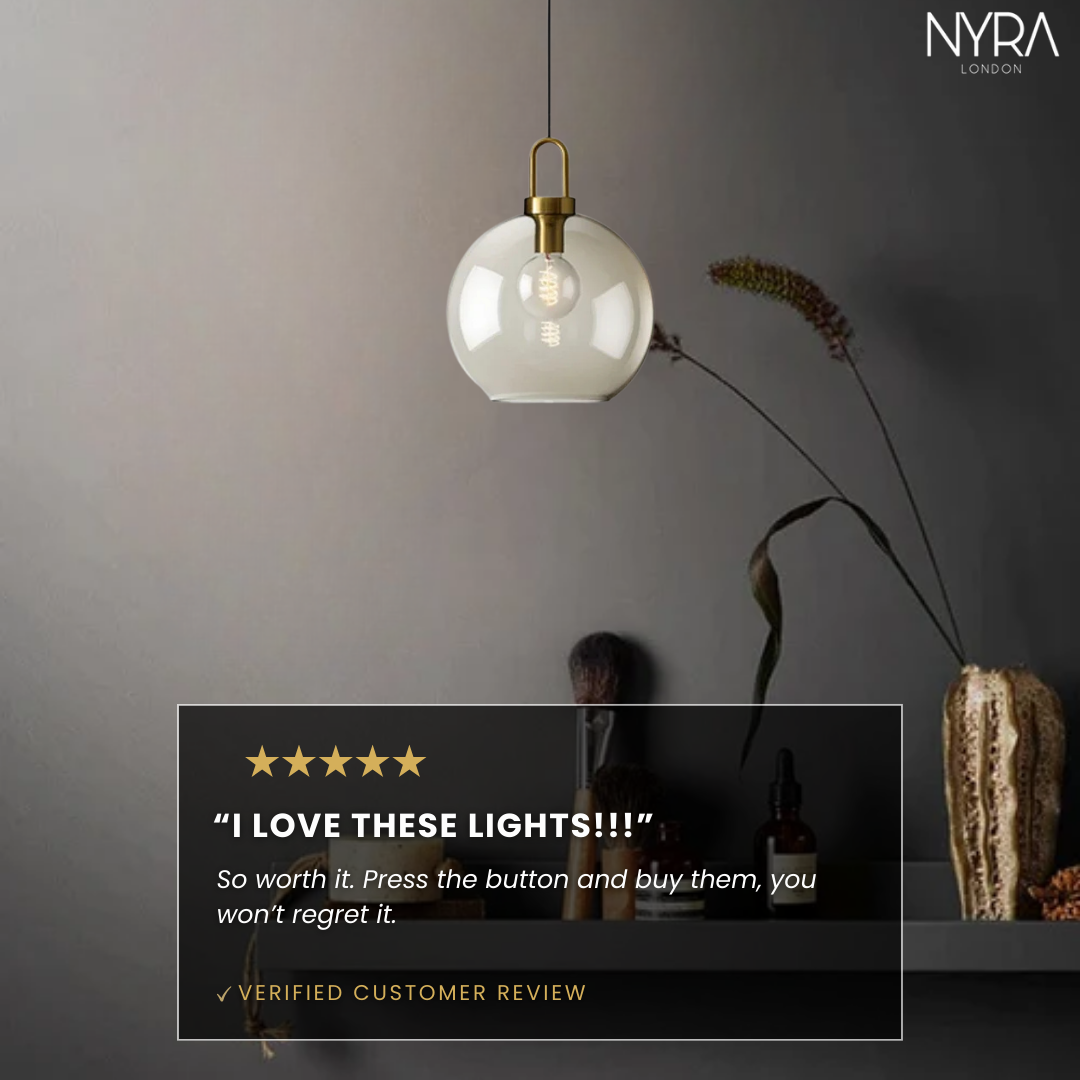Modern Smoke Glass Pendant Light