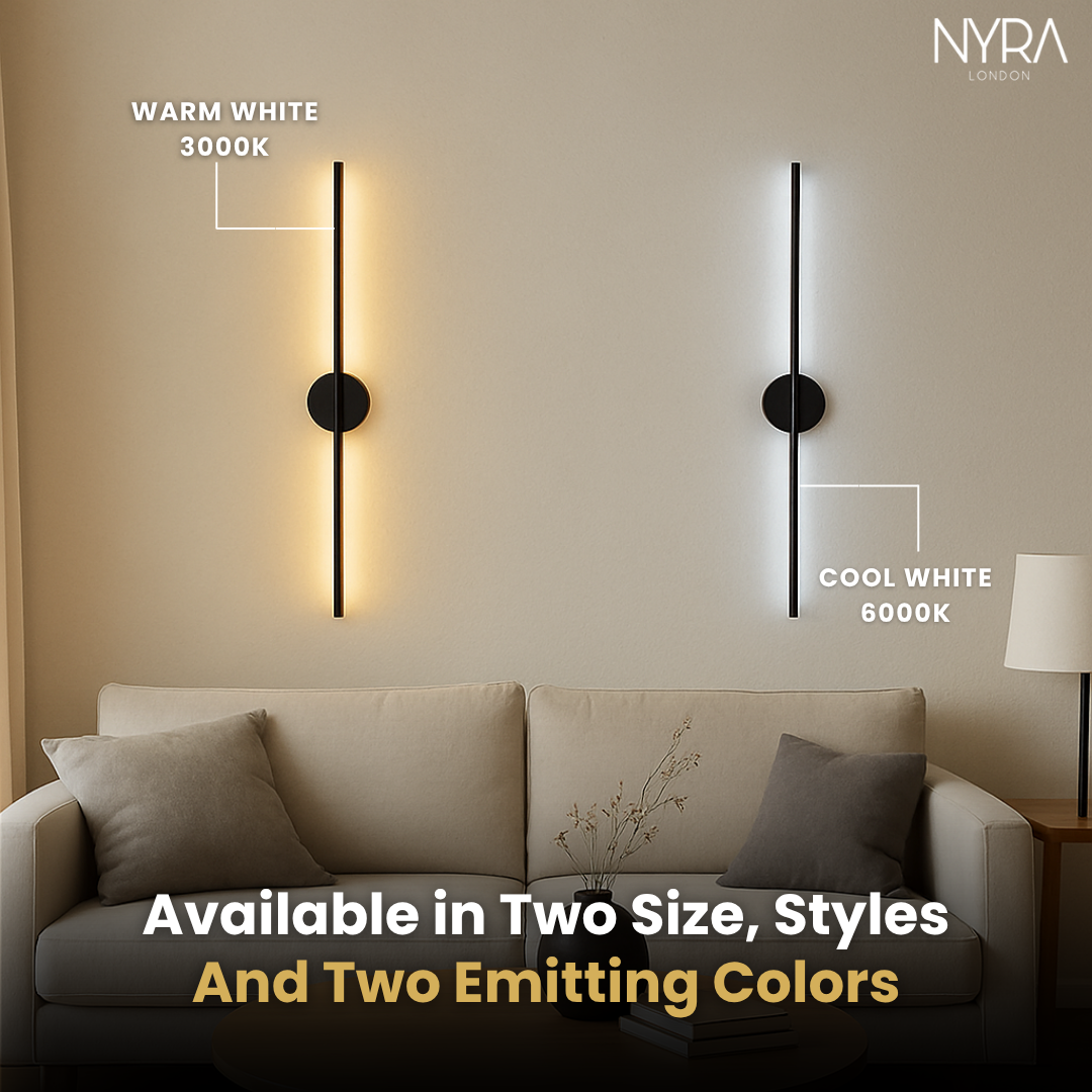 NYRA Black Tube Wall Lamp