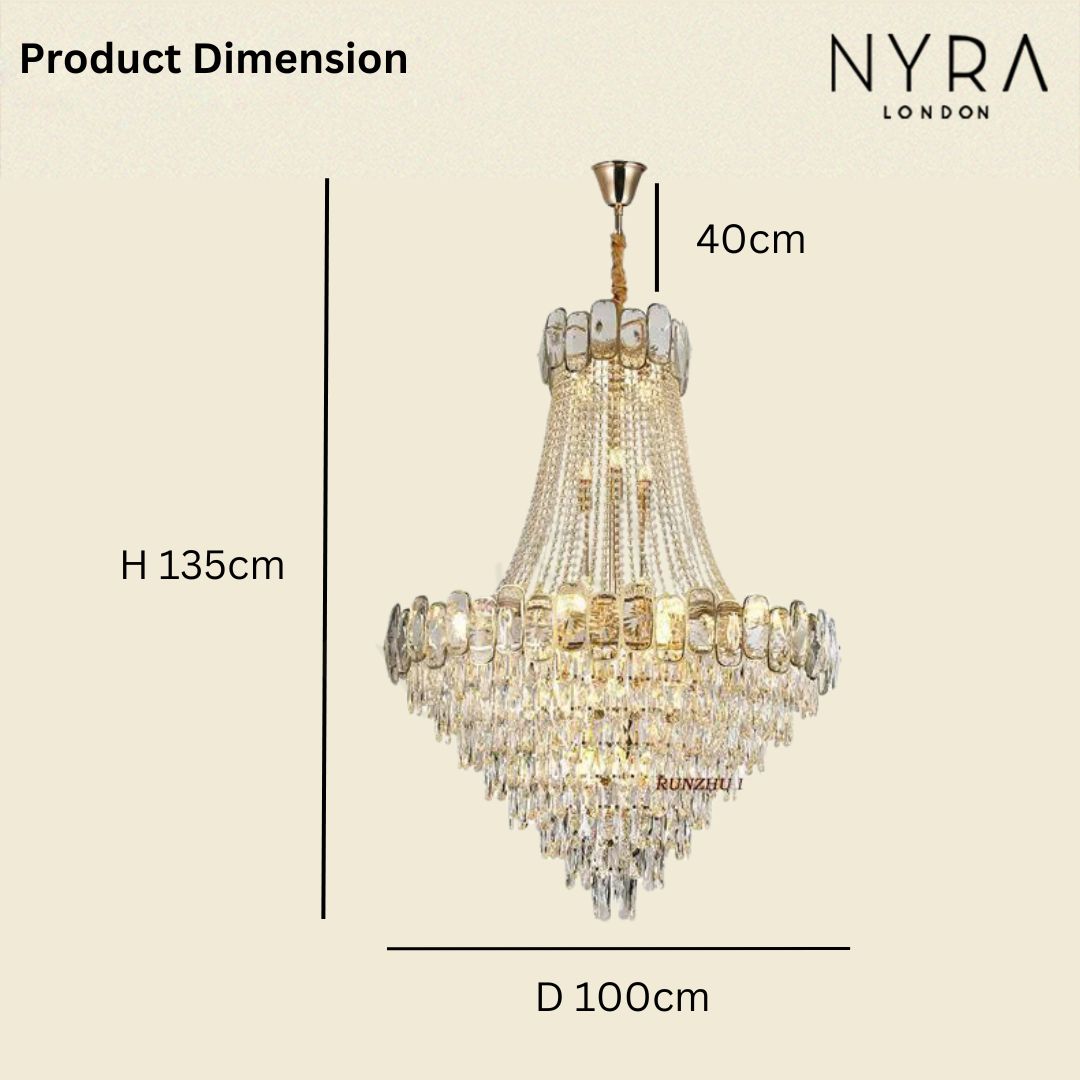 Mirova Modern Crystal Chandelier