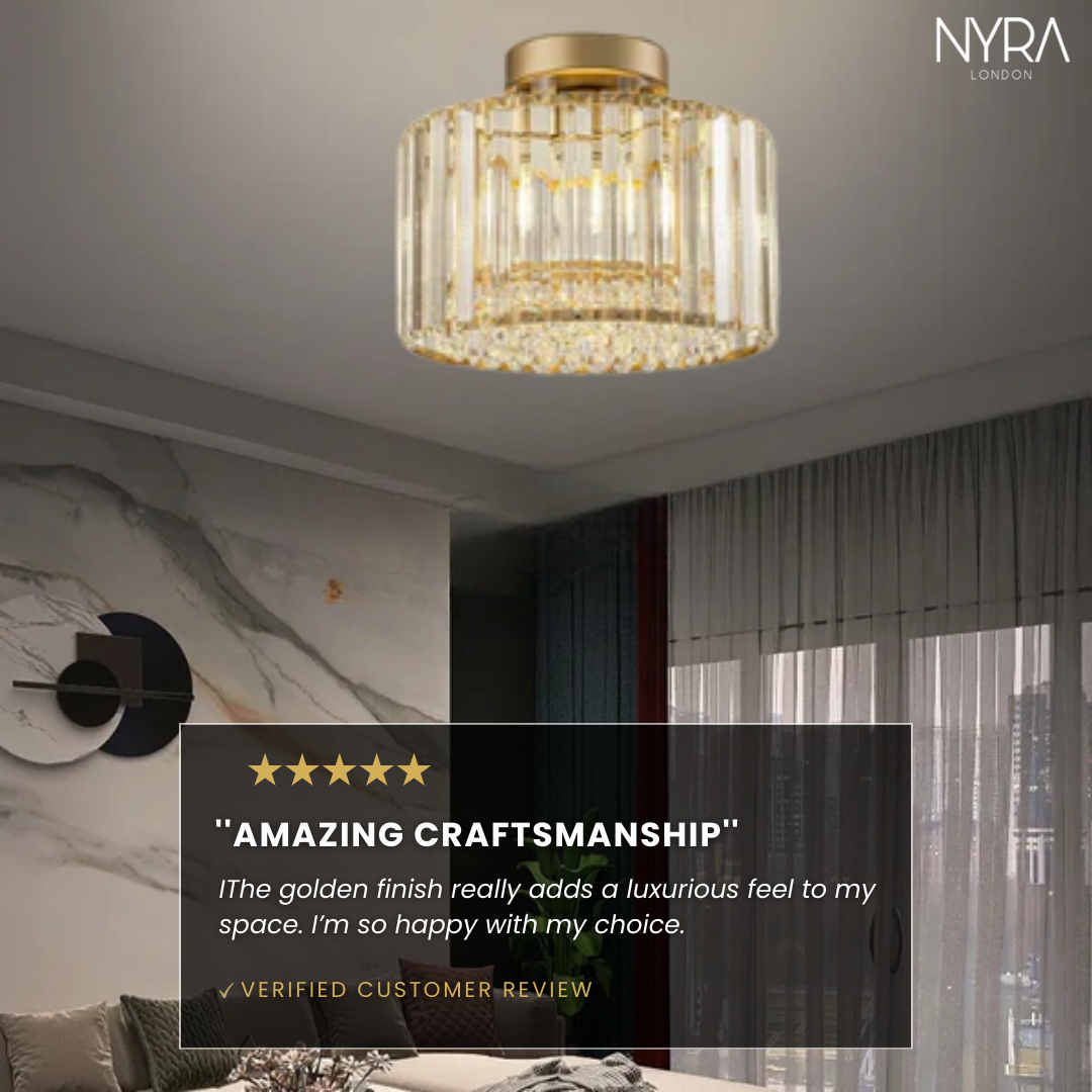 Novara Crystal Brass Chandelier