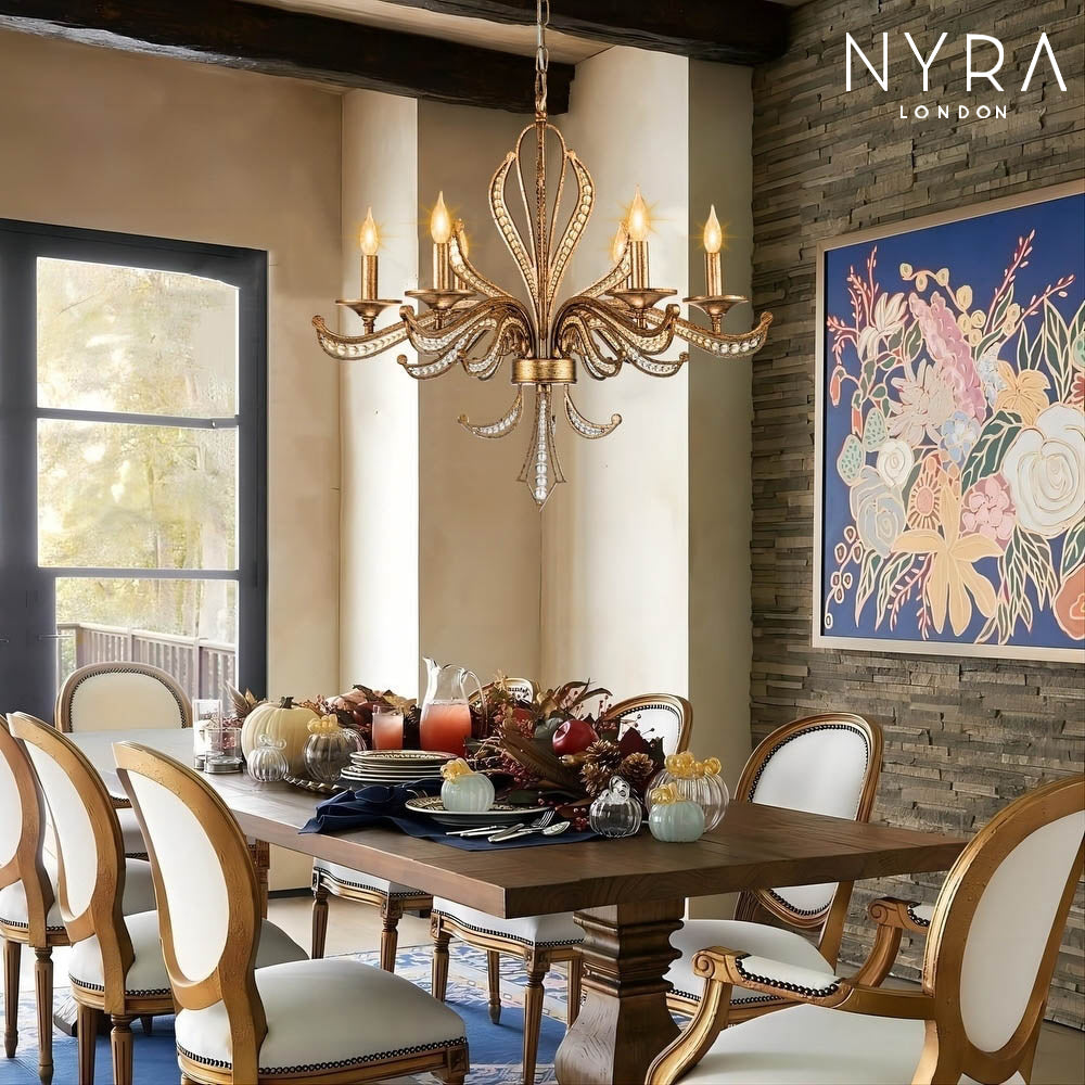 Opulent Bloom Crystal Chandelier