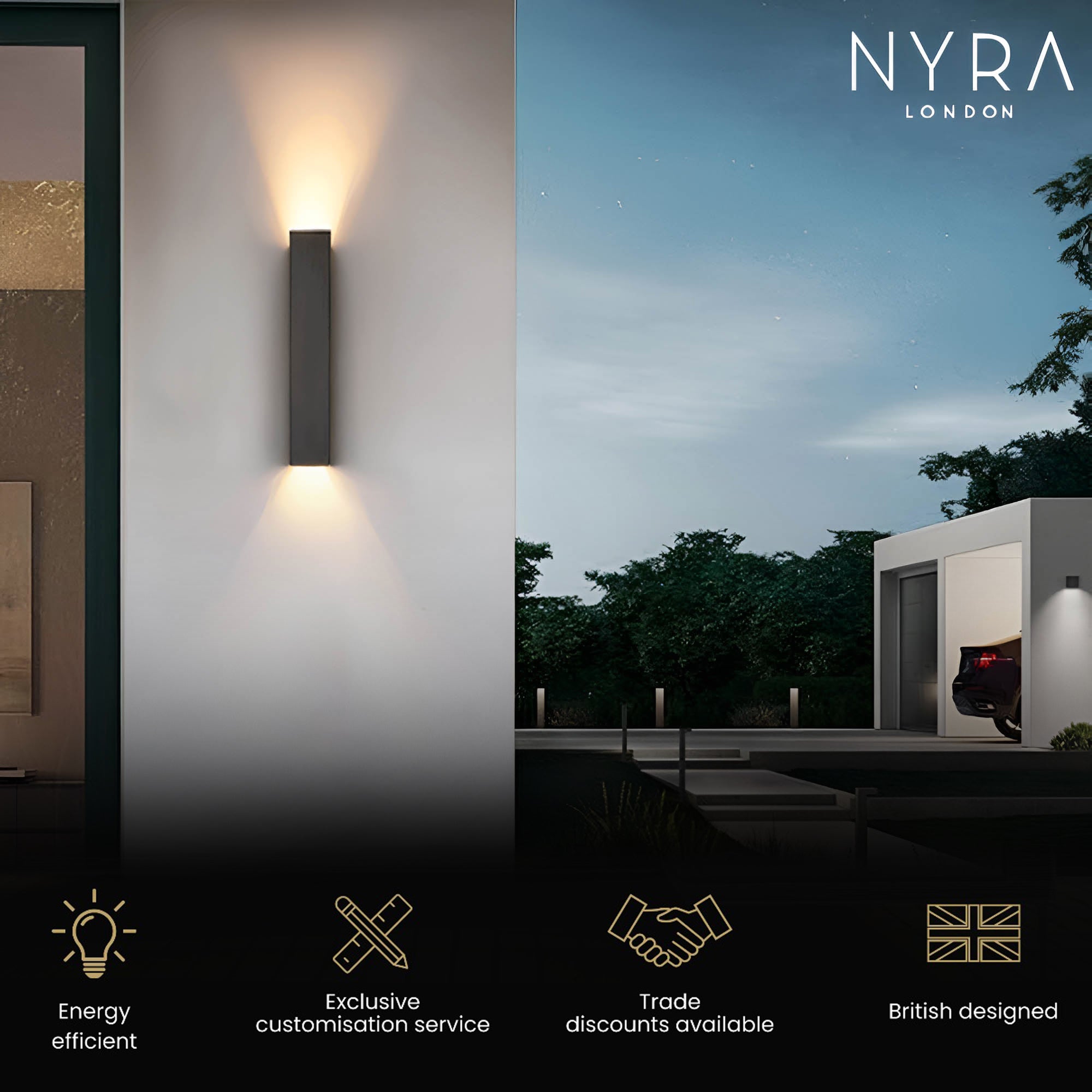 Phillips IP65 Waterproof Wall Lamp