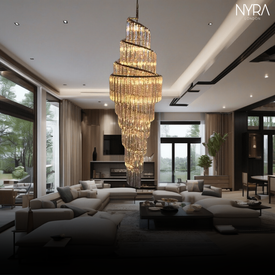 Luxury Spiral Crystal Chandelier