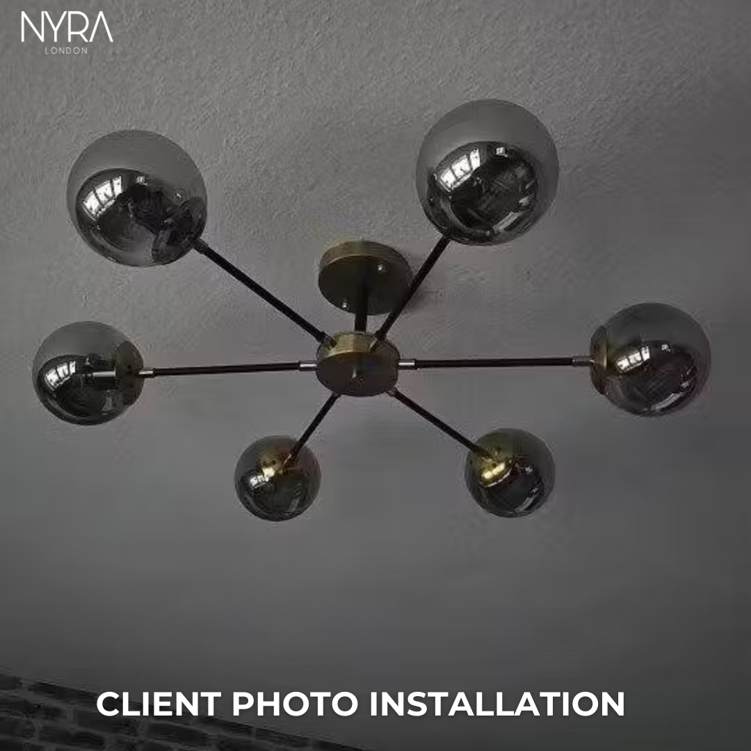Jade Glass Ball Chandelier