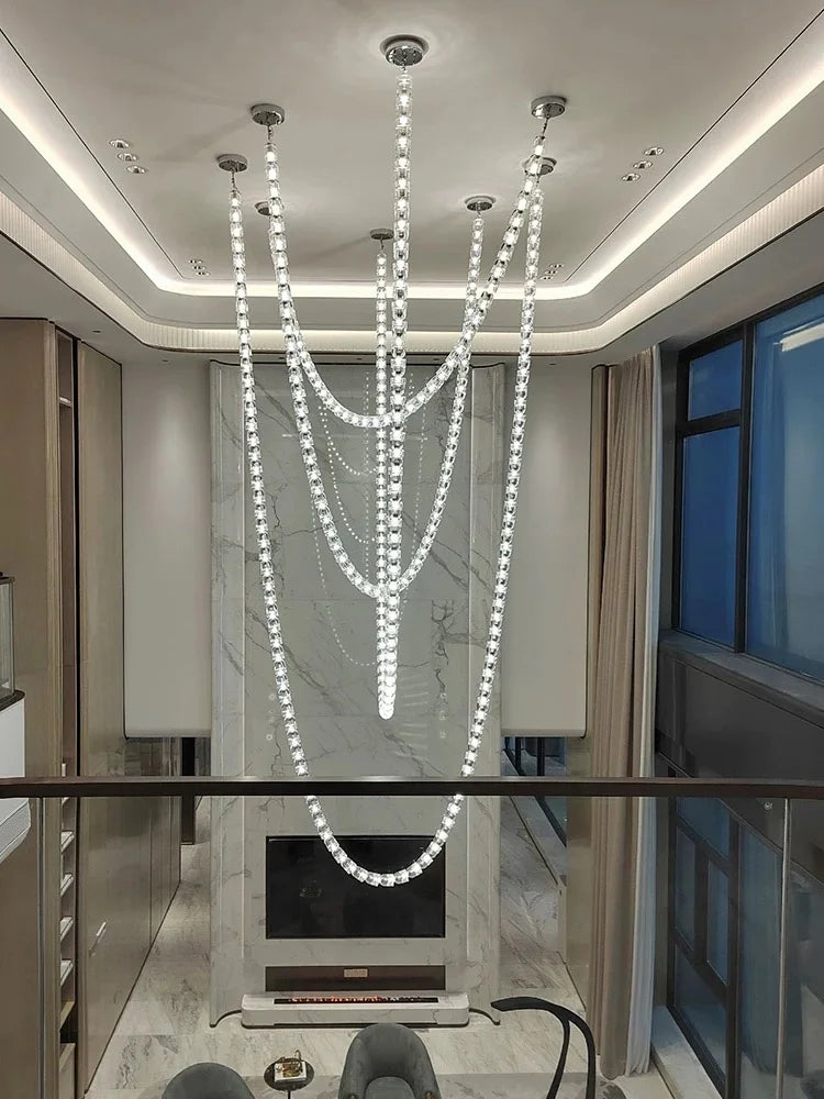 Glitera Crystal Chain Chandelier