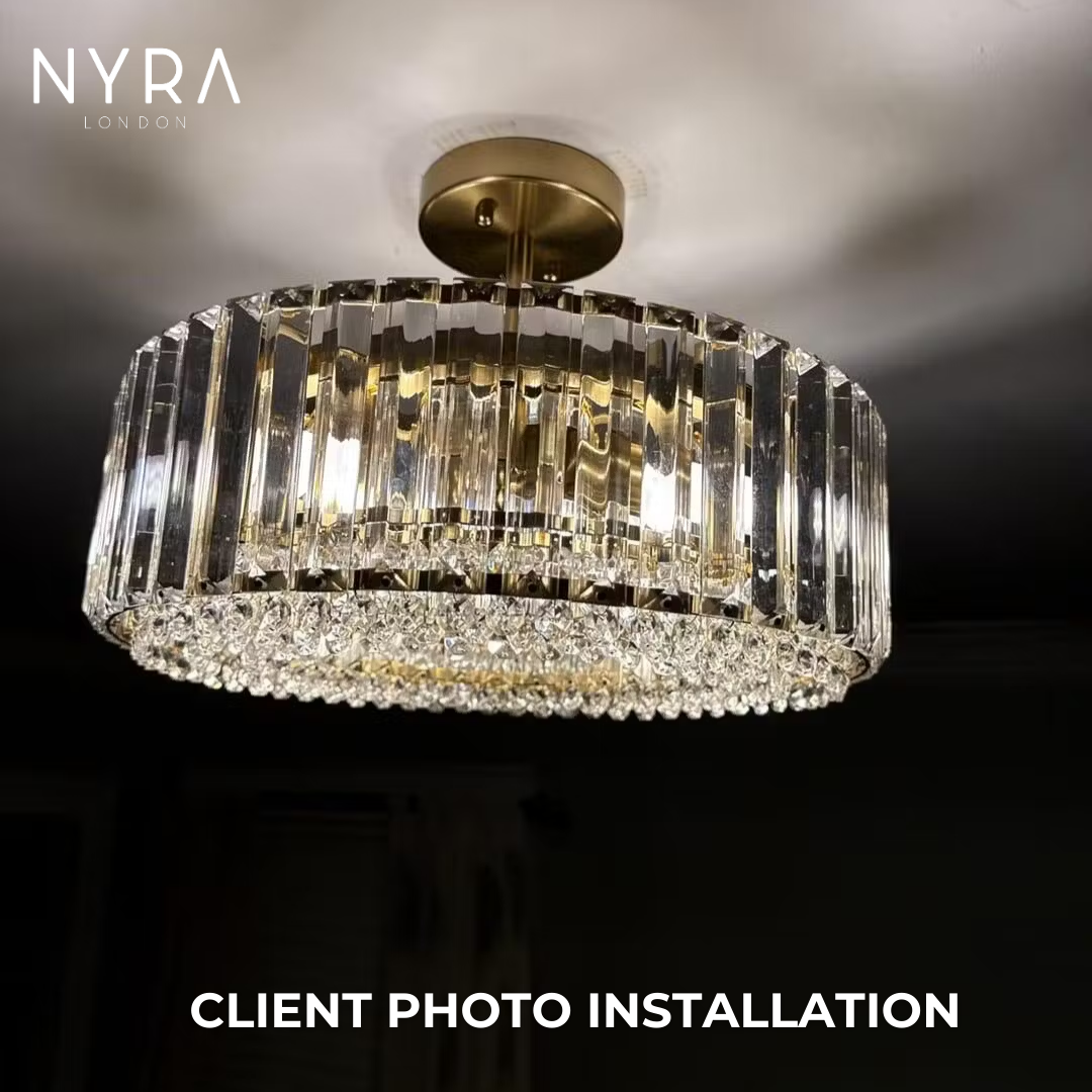 Glimmer Crystal Drum Chandelier