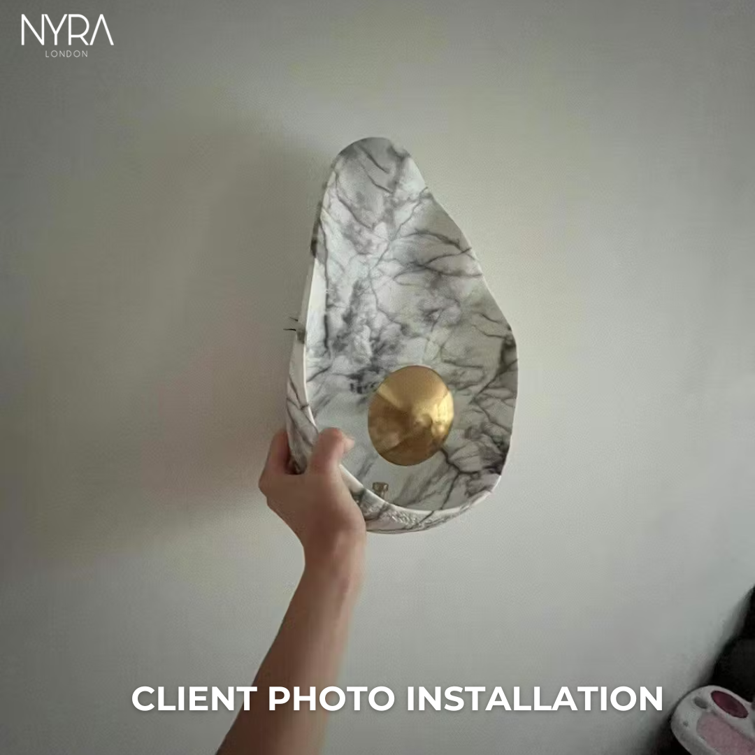 Luxury Imitation Marble Wall Lamp
