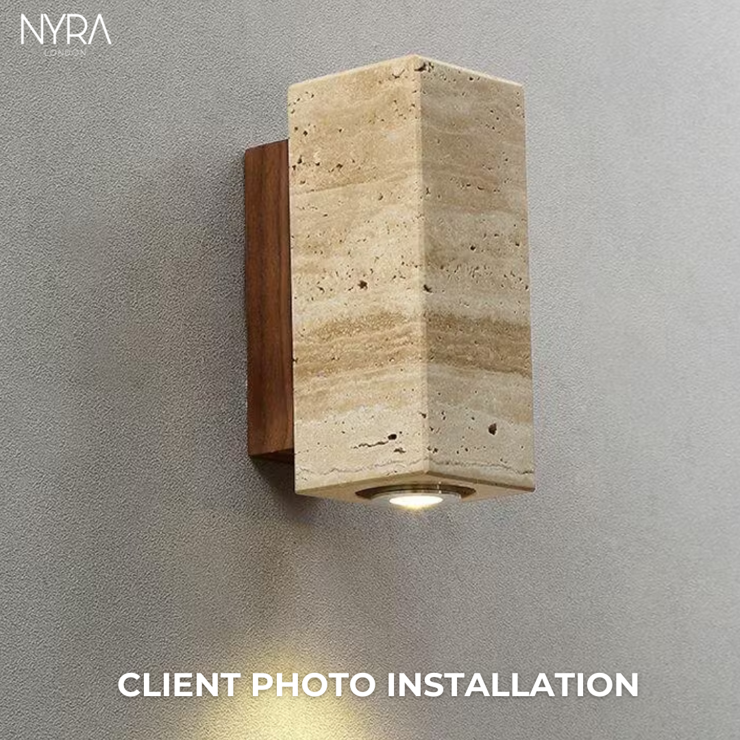 Ebony Travertine Wall Light