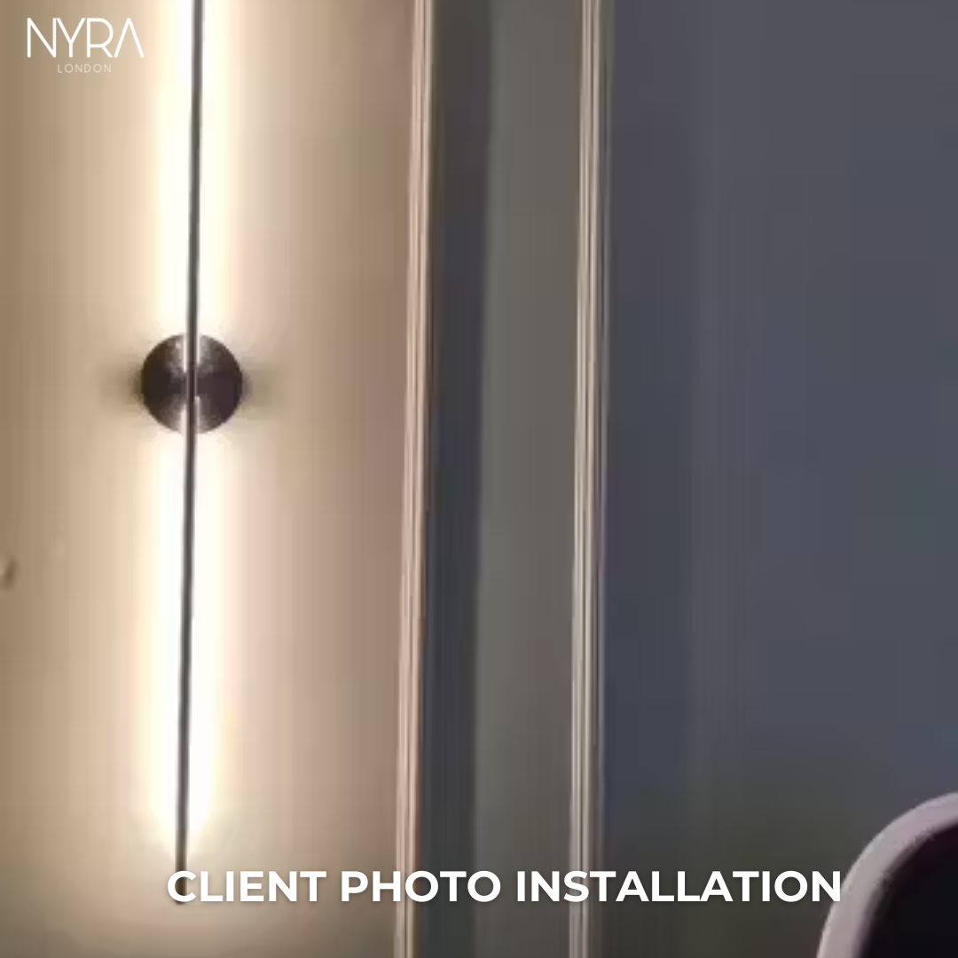 NYRA Black Tube Wall Lamp