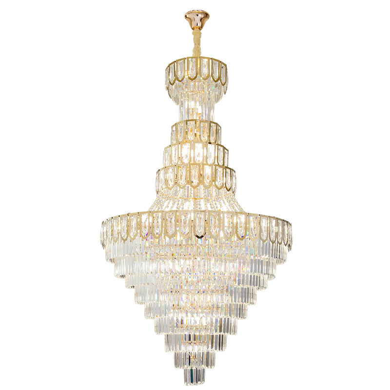 Modern Crystal Tower Chandelier