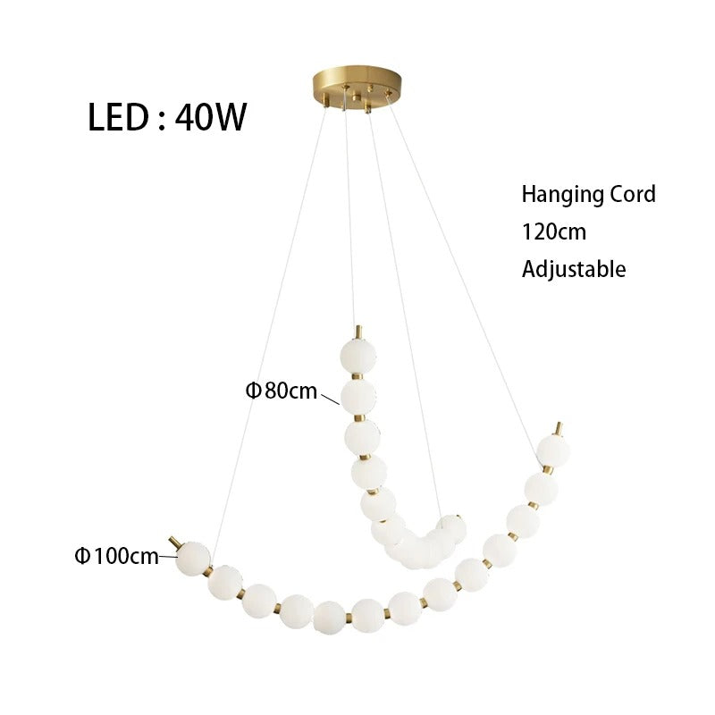 Vera Pearl Spiral Chandelier