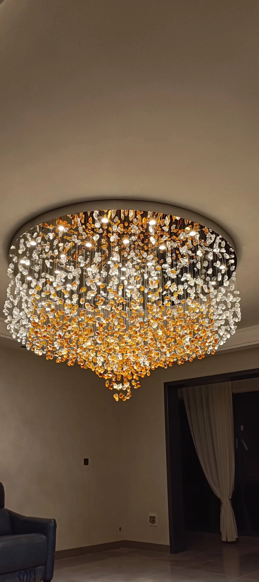 NYRA Modern Stone Chandelier