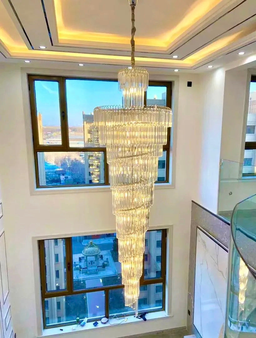Ahmaad Spiral Crystal Chandelier