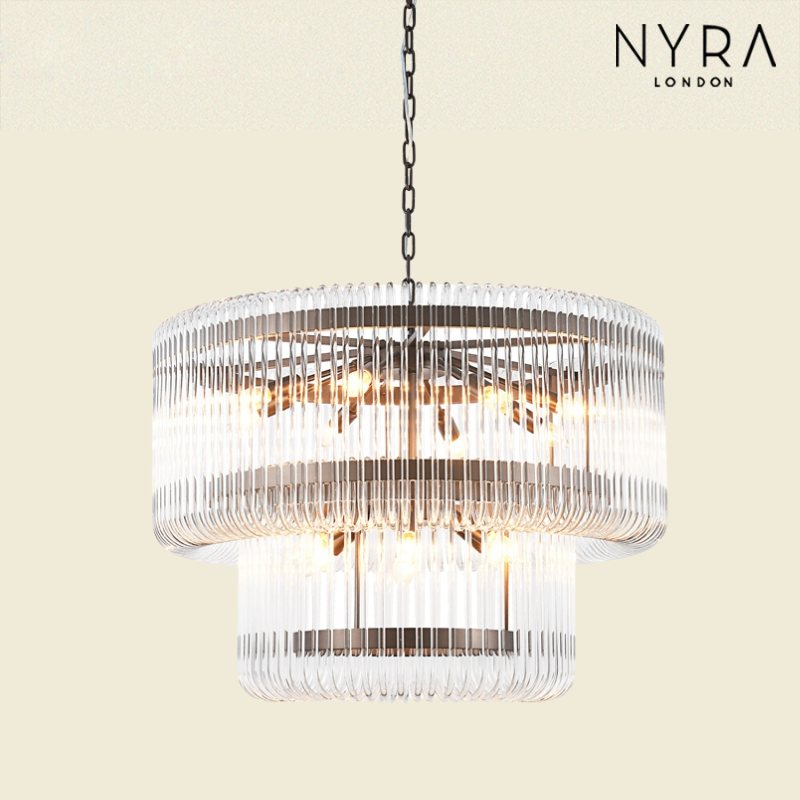 Exquisha 2-Tiered Crystal Chandelier