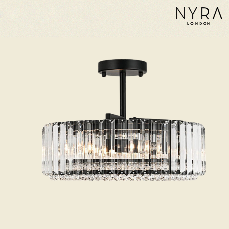 Glimmer Crystal Drum Chandelier