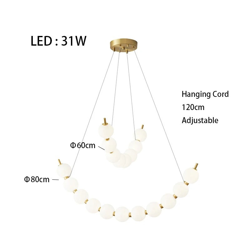 Vera Pearl Spiral Chandelier