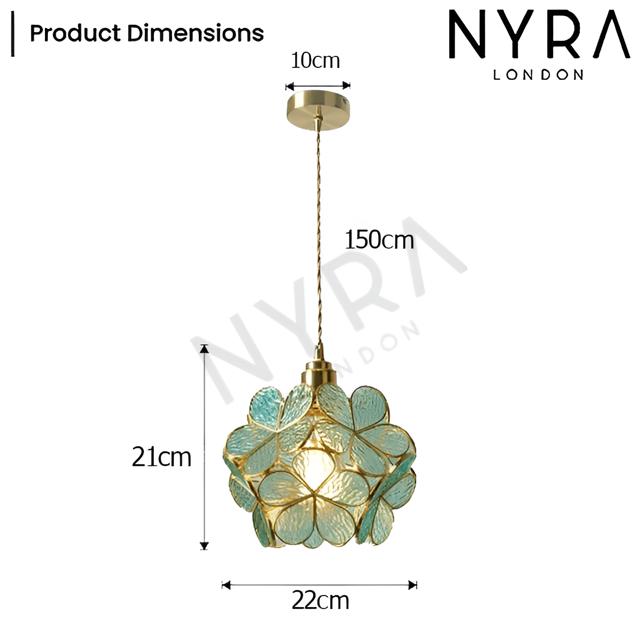 NYRA Flower Glass Pendant