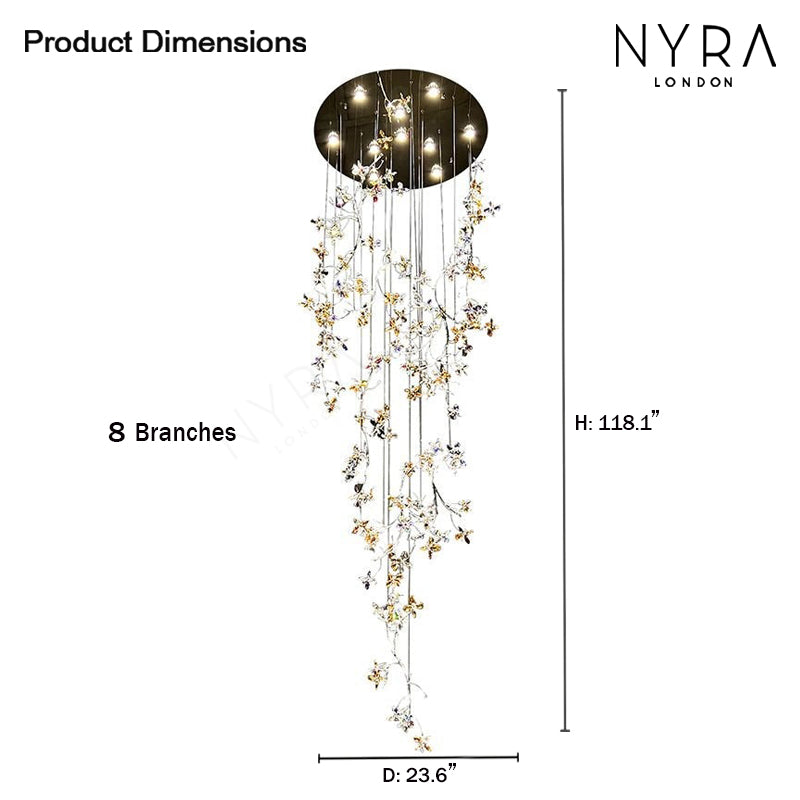Lily Crystal Flower Chandelier