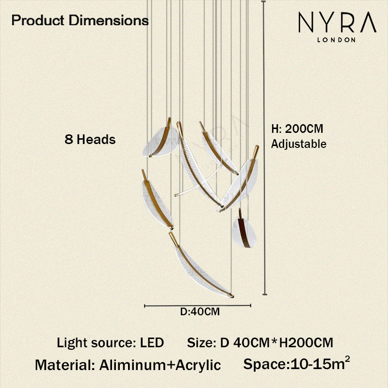 Golden Leaf LED Pendant