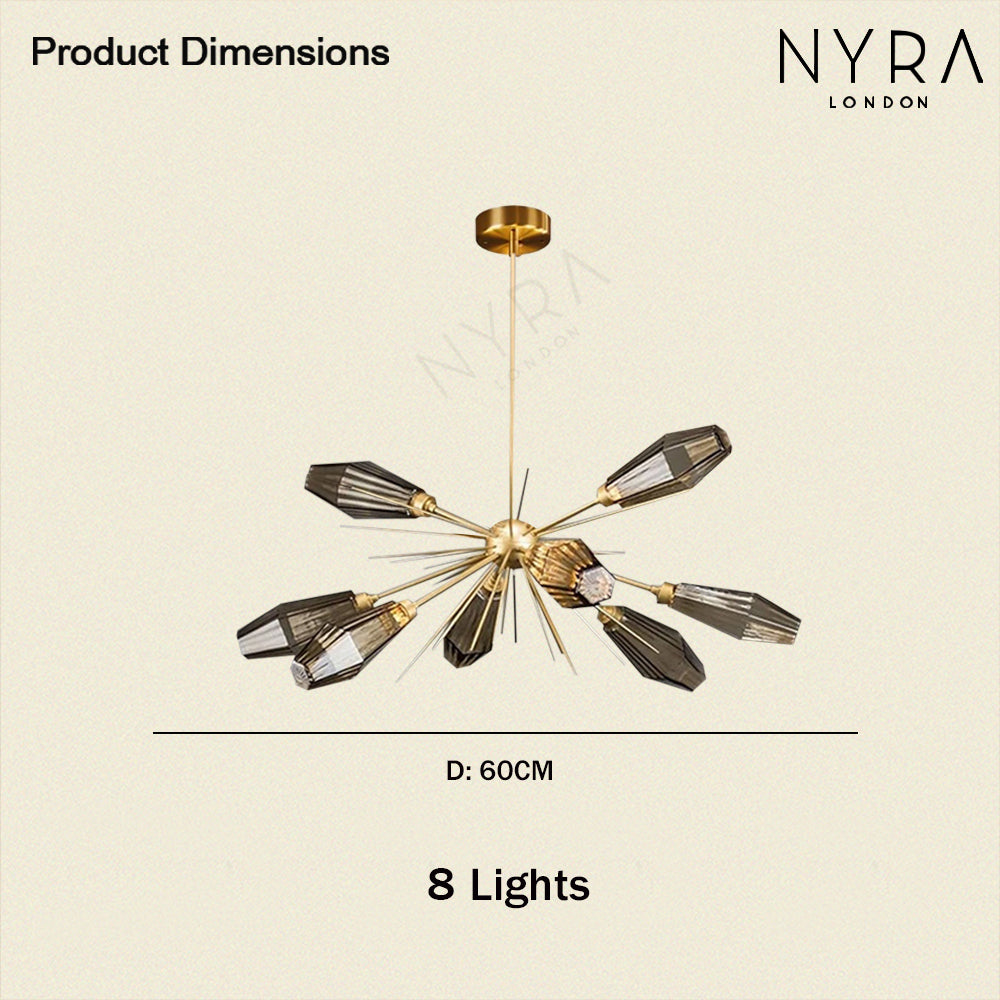 LustreNova Crystal Burst Chandelier