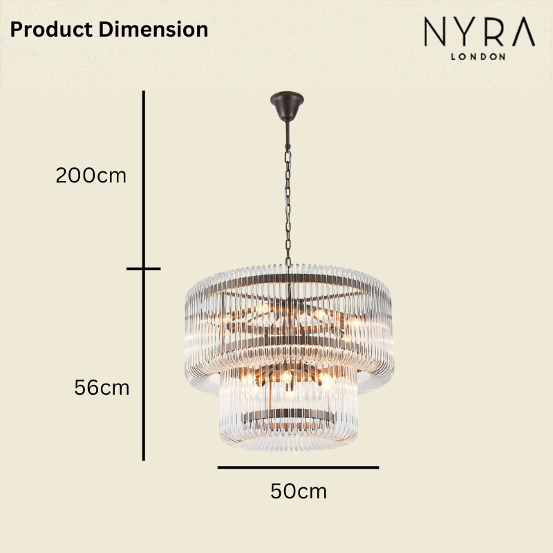 Exquisha 2-Tiered Crystal Chandelier