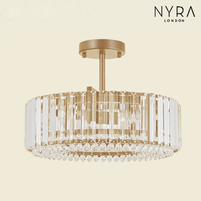 Glimmer Crystal Drum Chandelier