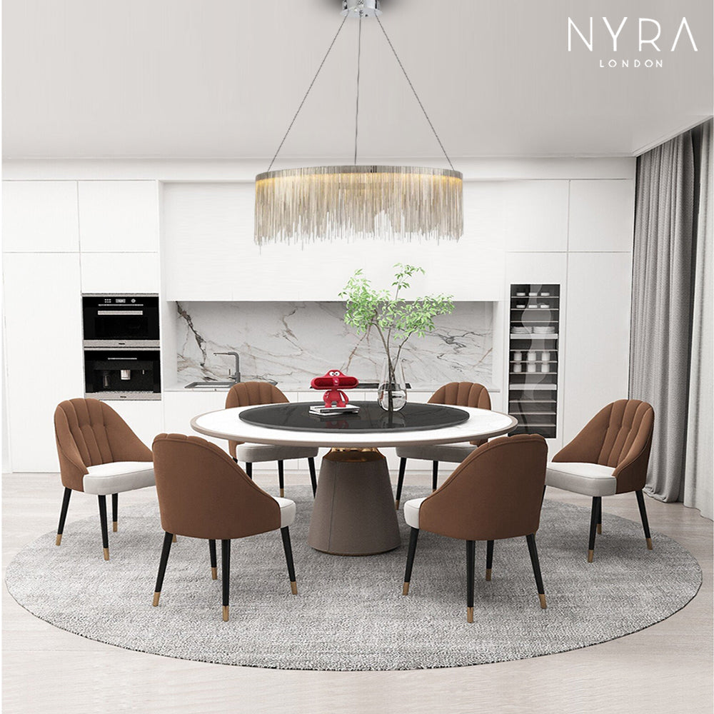 NYRA Round Tassel Chain Chandelier