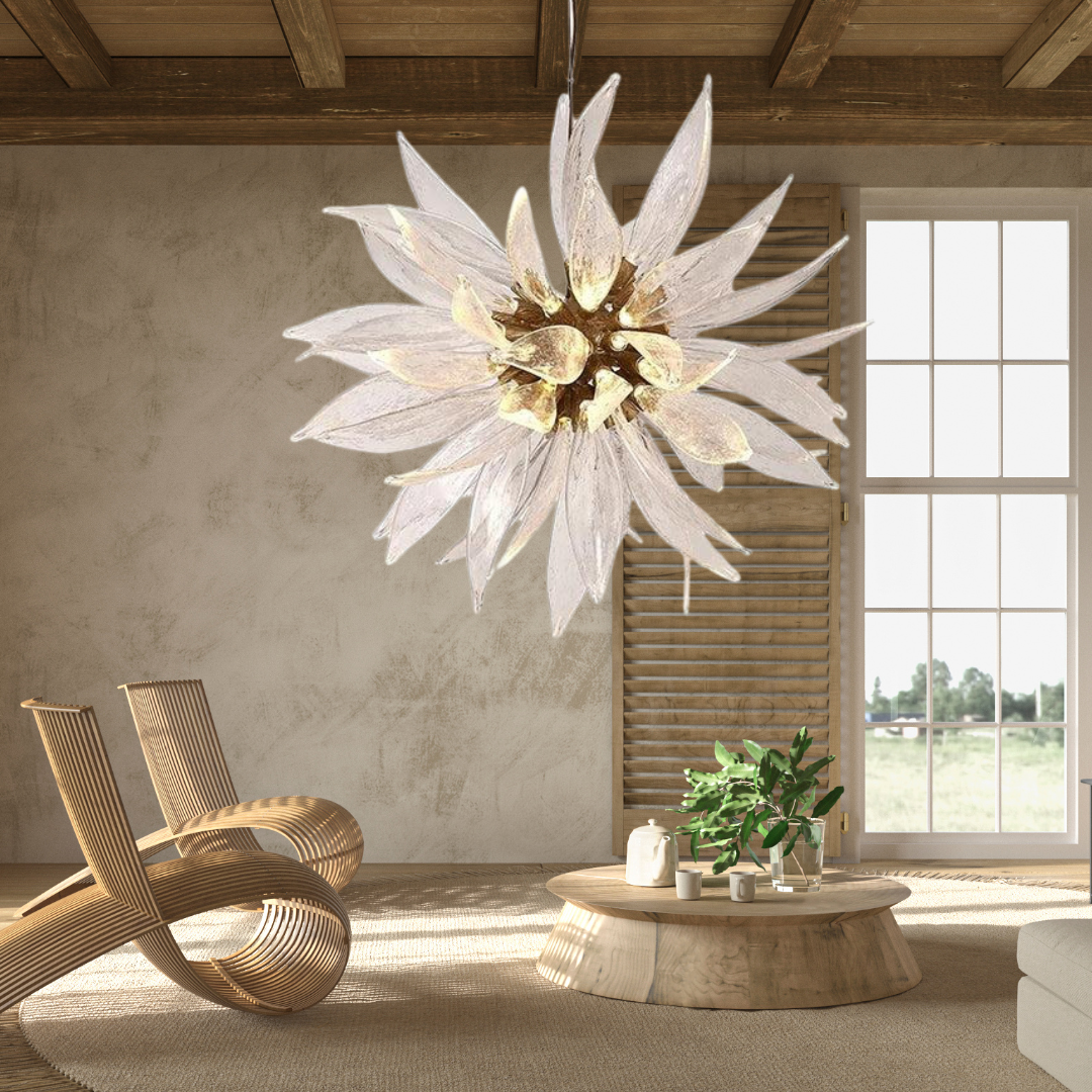 Sunflower Glass Chandelier