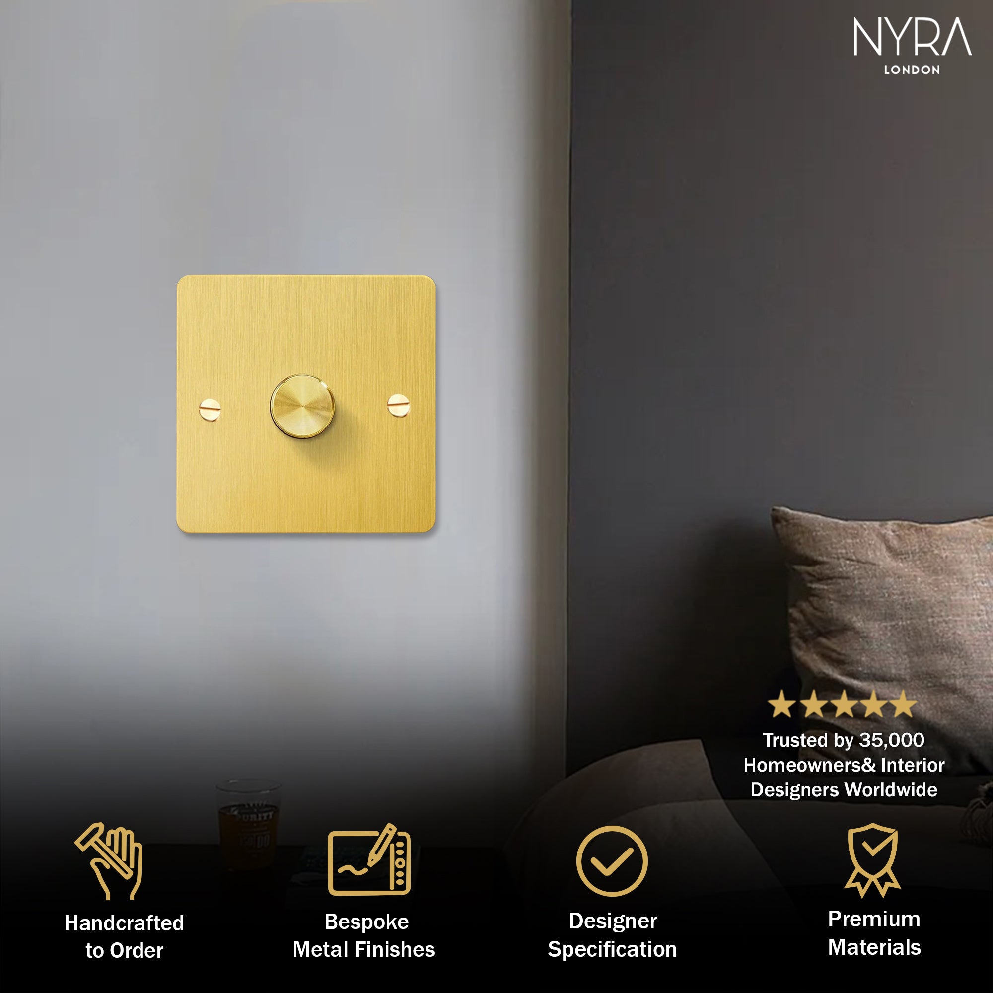 NYRA Customisable Dimmer Switches