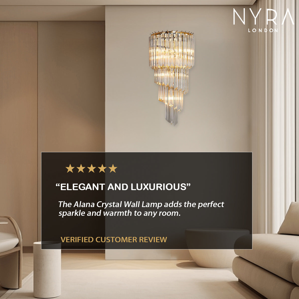 Alana Crystal Wall Lamp