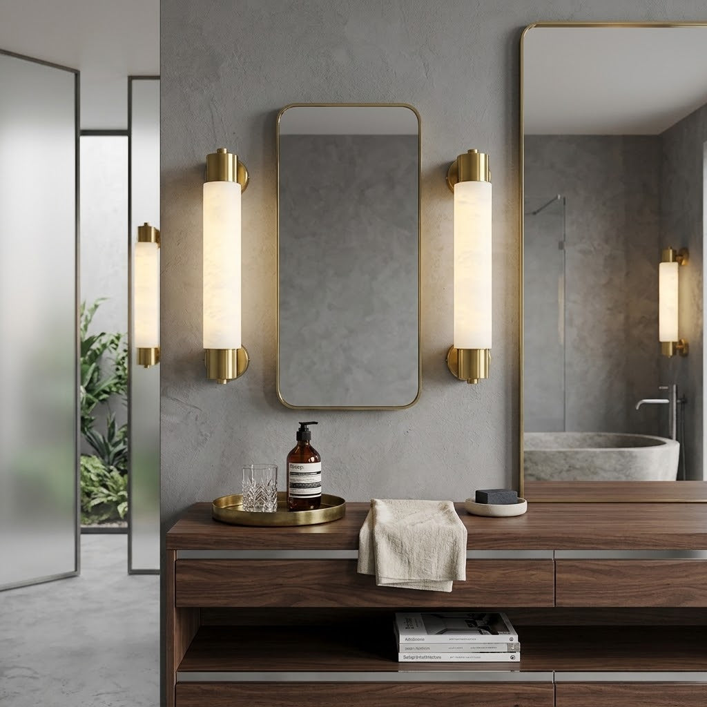Alvessa Tube Alabaster Wall Lamp