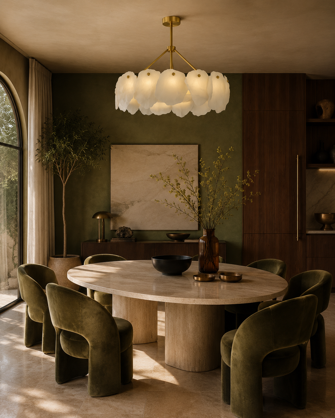 Arabella Marble Ceiling Chandelier