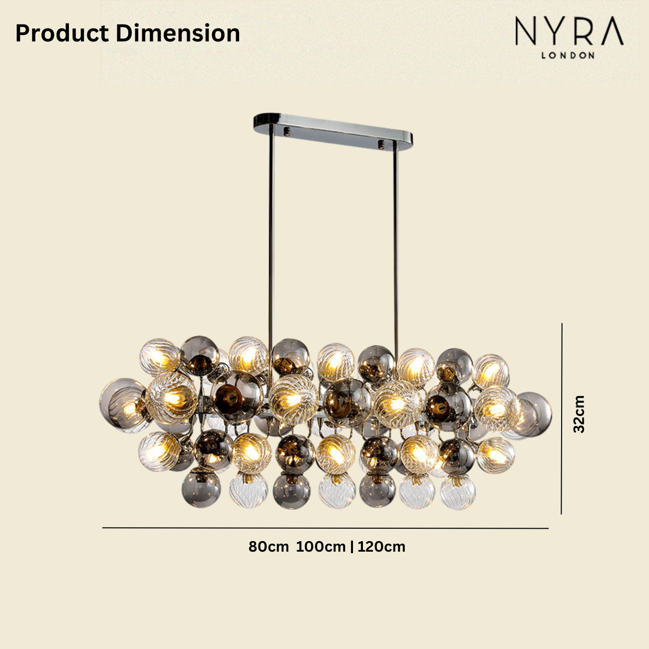 Astralis Glass Ball Chandelier